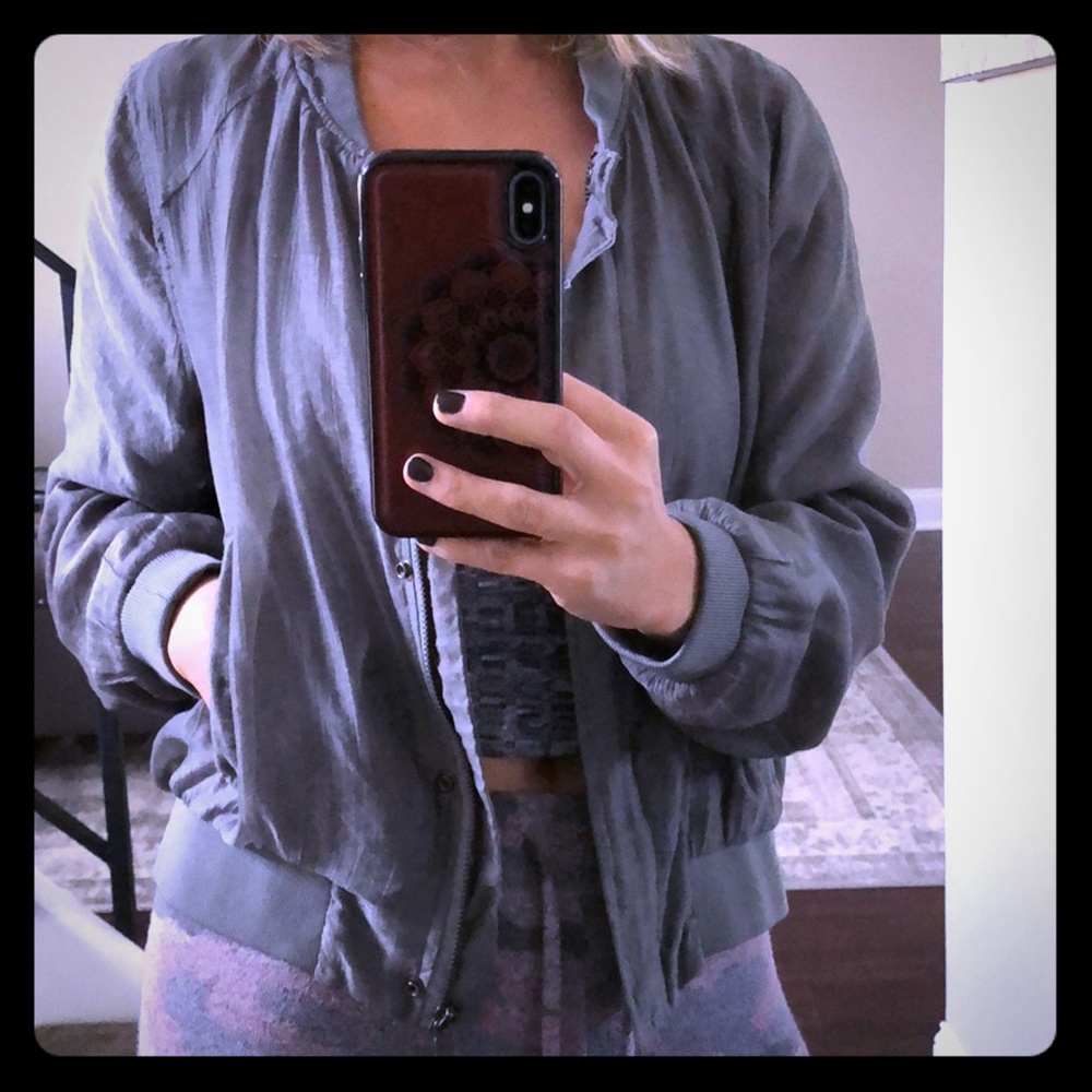 Gray Bomber Jacket